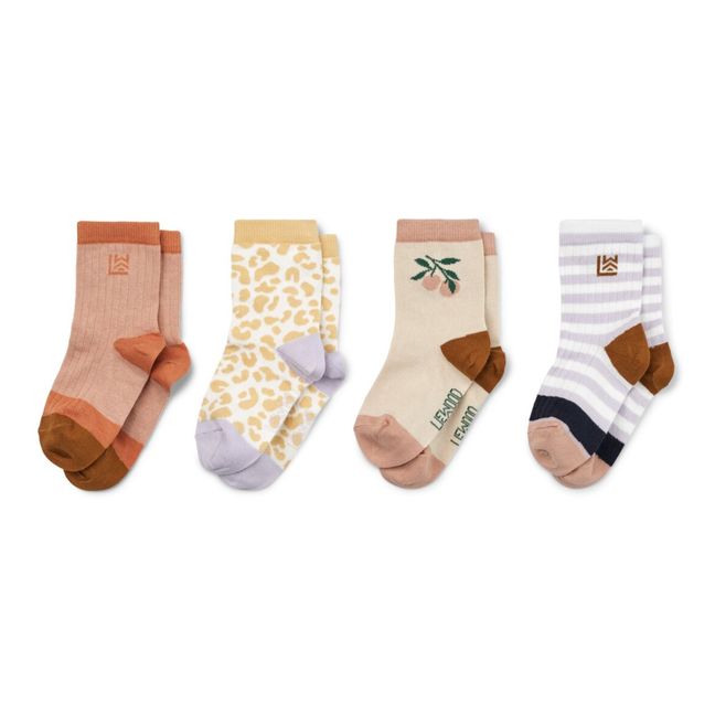 Silas Socks - Pack of 4 | Rosa