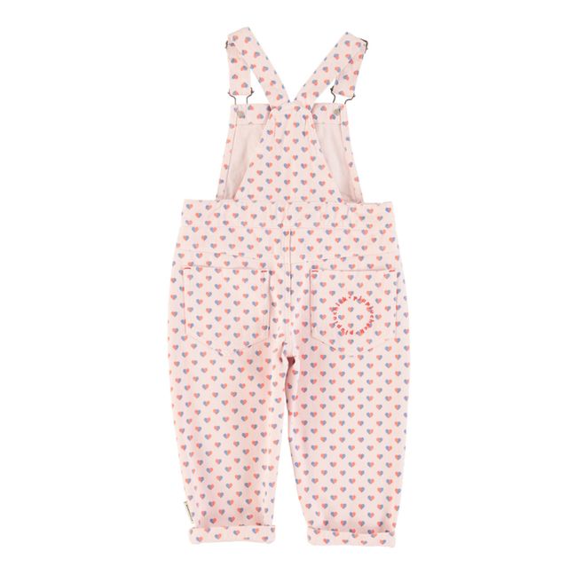 Baby Hearts Overalls | Pale pink