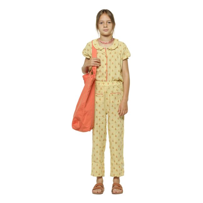 Flower Cotton Gauze Pants | Amarillo palo