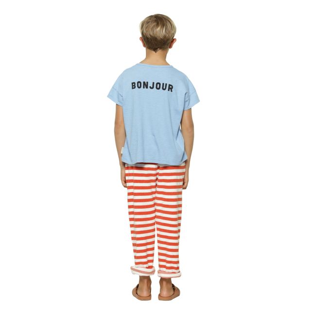 Striped Organic Cotton Trousers | Rojo