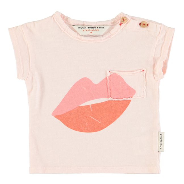 T-Shirt "Kisses & Sun Cream" | Rose pâle