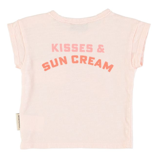Kisses & Sun Cream T-Shirt | Pale pink