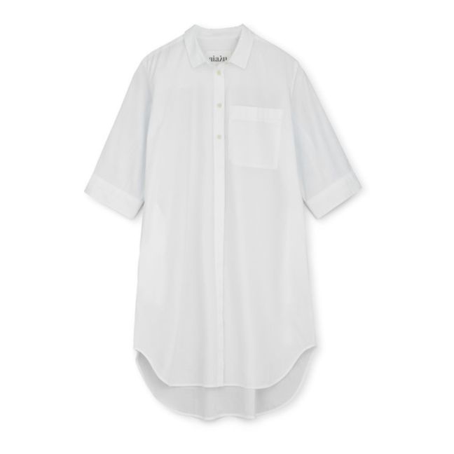 Eliza Organic Cotton Shirt Dress | Blanco