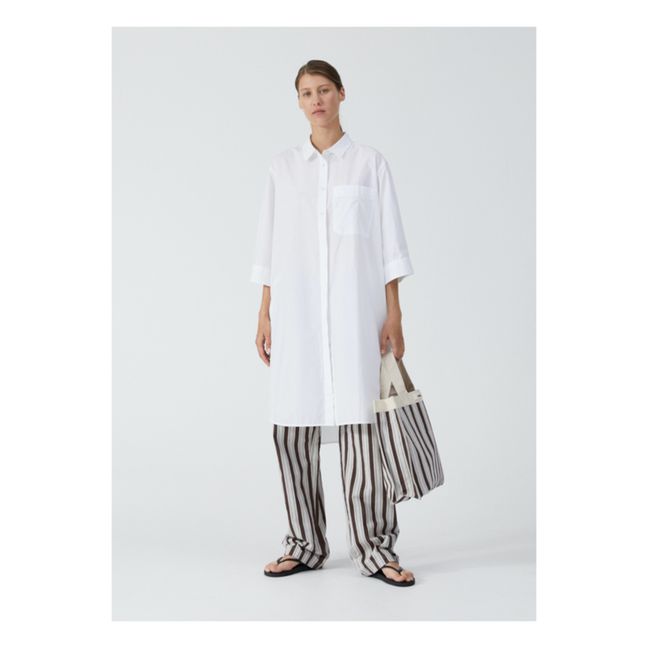 Robe Chemise Eliza Coton Bio | Blanc