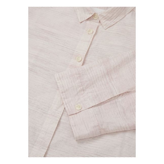 Sue Narrow Striped Organic Cotton Shirt | Rosa chiaro