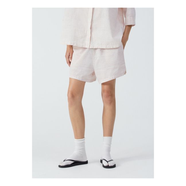 Hella Narrow Striped Organic Cotton Shorts | Rosa chiaro