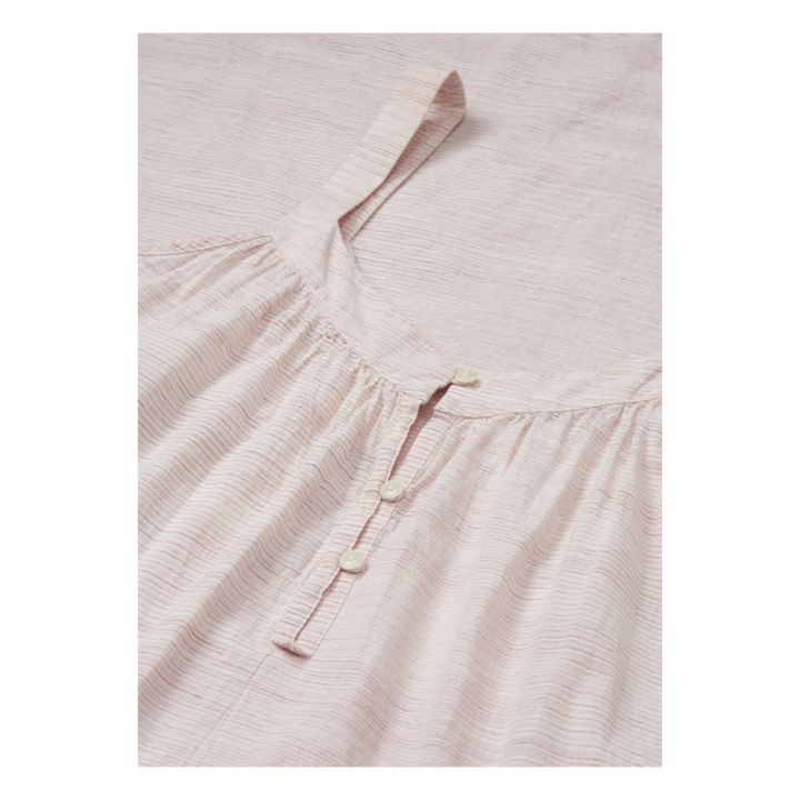 Heaven Narrow Striped Organic Cotton Nightdress | Rosa Palo- Imagen del producto n°2