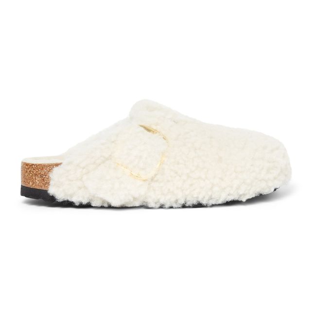 Teddy Boston Shearling Sandals - Adult Collection  | Grauweiß