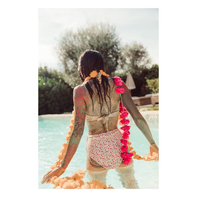 Top bikini in poliammide riciclata Walnut | Giallo senape