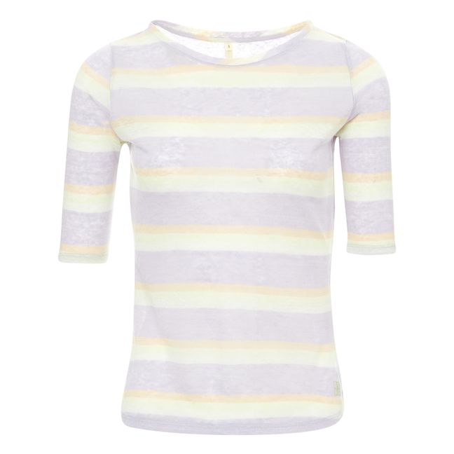 T-shirt in lino a righe Seas - Collezione Donna | Lavanda