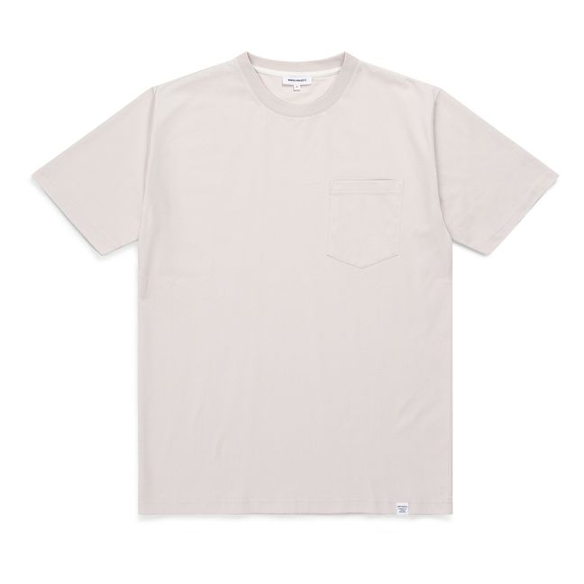 T-shirt Johannes in cotone organico Standard Pocket | Bianco