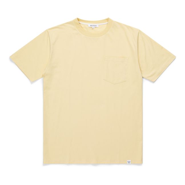 T-shirt Johannes in cotone organico Standard Pocket | Giallo chiaro