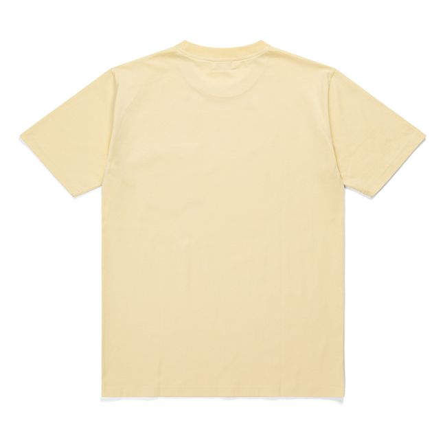 Camiseta de algodón orgánico con bolsillo estándar Johannes | Amarillo palo