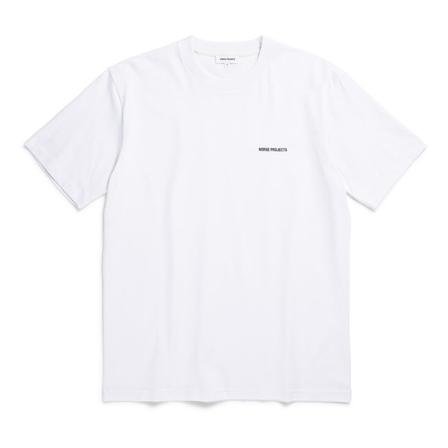 Camiseta estándar de algodón orgánico con logotipo Johannes | Blanco