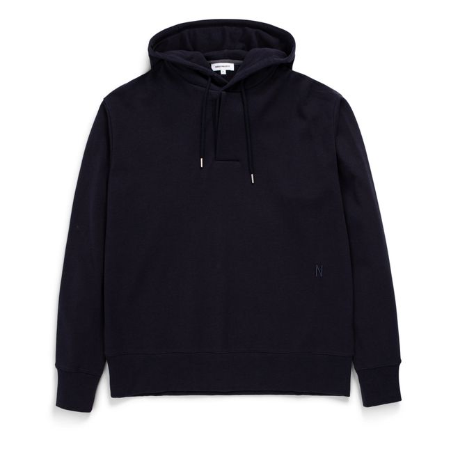 Felpa con cappuccio in cotone organico Arne Seacell | Blu marino