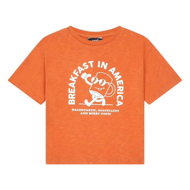 Organic Cotton Breakfast T-Shirt  | Rust