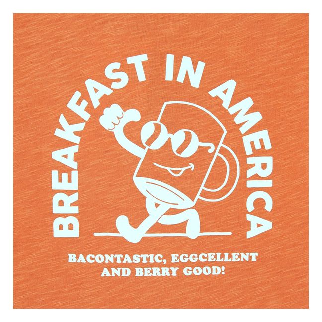Organic Cotton Breakfast T-Shirt  | Rust