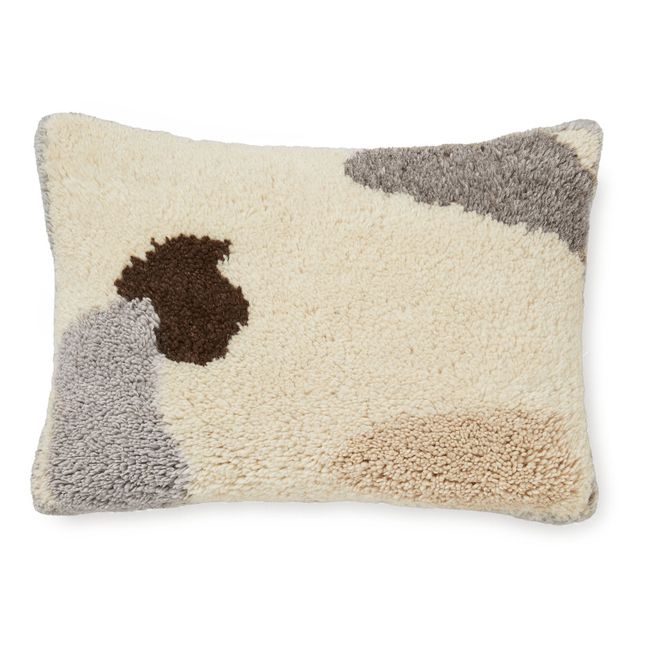 Theo cushion in Tibetan wool | Ecru