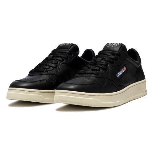 Medalist Low-Top Goat Leather Sneakers | Black