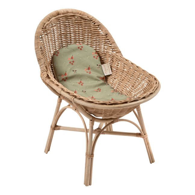 Aufstellbares Bett aus Rattan mit Matratze Fruits de saison