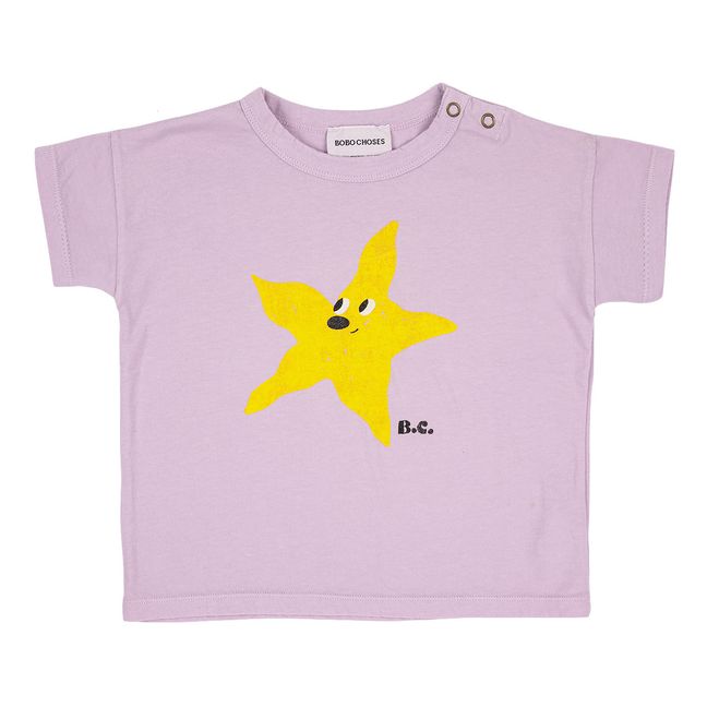 T-Shirt Coton Bio Etoile | Lilas