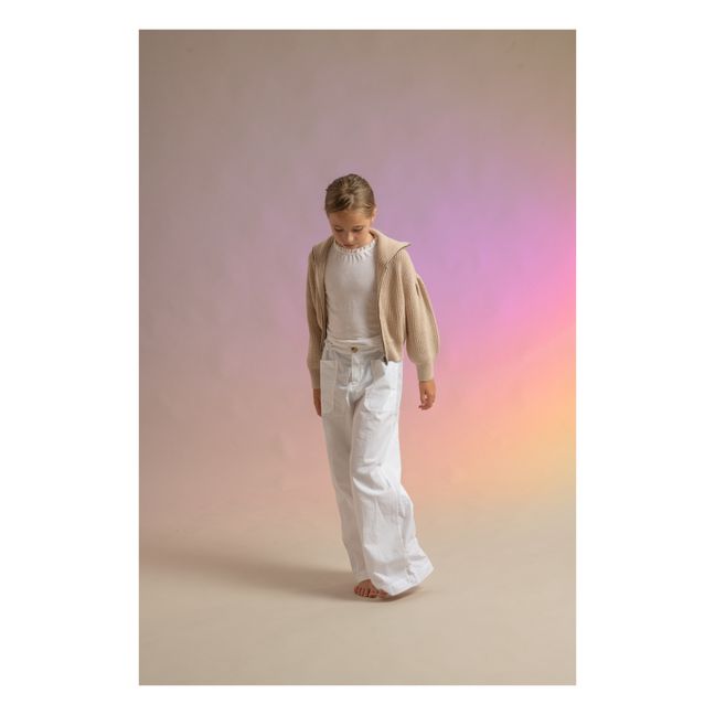 Pantalon Droit Coton Bio | Blanc