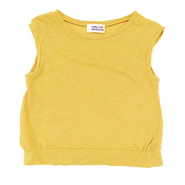 Camiseta de tirantes de algodón orgánico | Amarillo