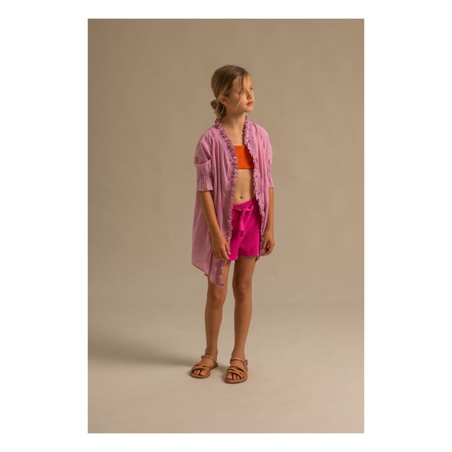 Shorts aus Frottee und Bio-Baumwolle | Fuchsie