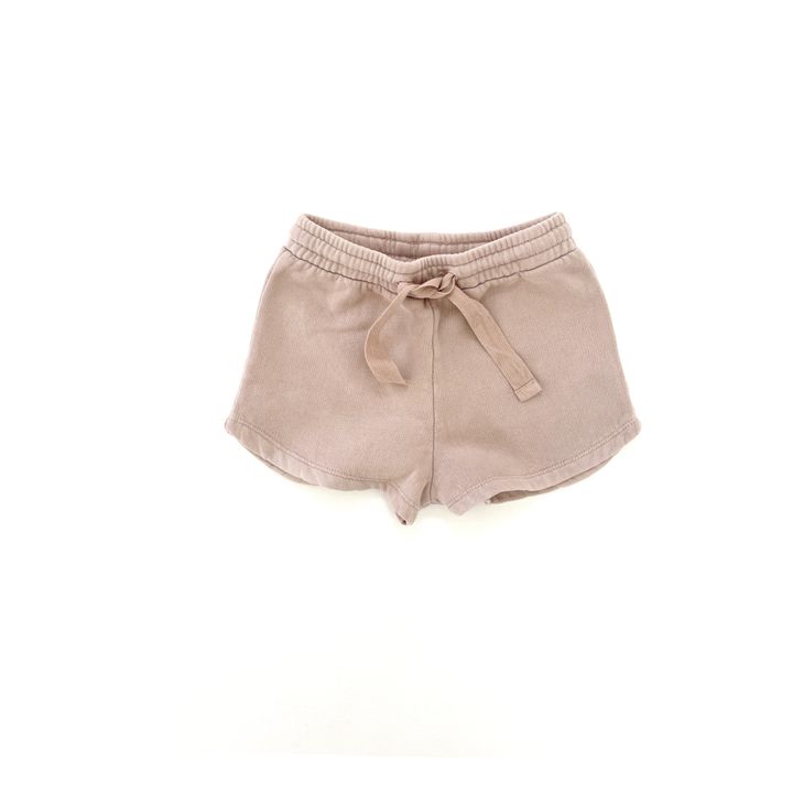 Shorts in spugna di cotone organico | Beige- Immagine del prodotto n°0