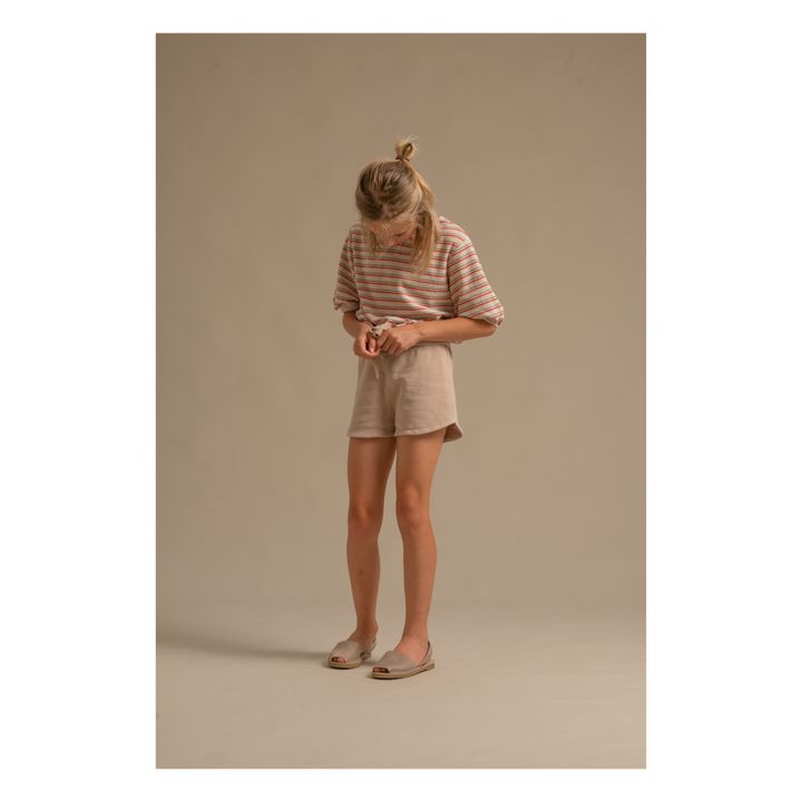 Shorts aus Frottee und Bio-Baumwolle | Beige- Produktbild Nr. 1