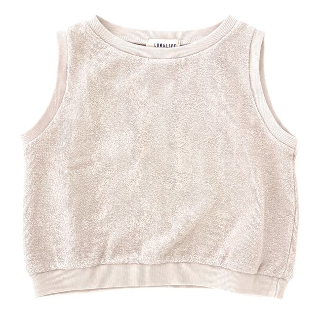 Top in spugna di cotone organico | Ecru