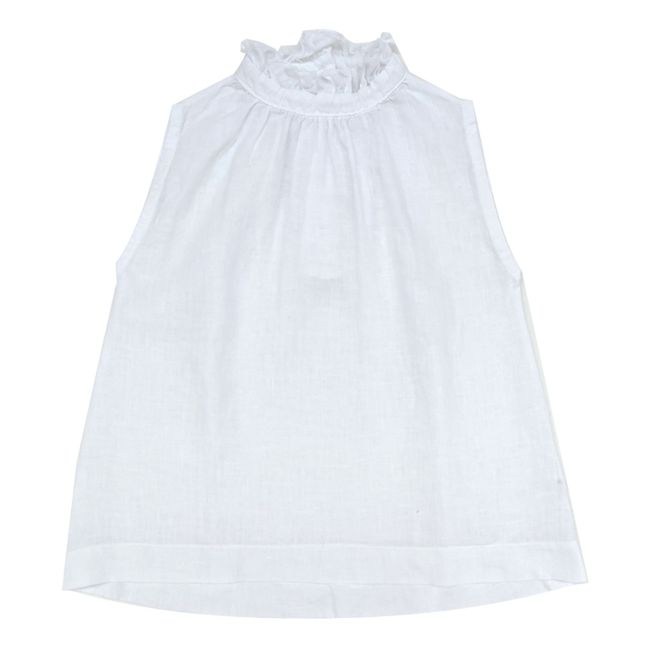 Top in lino | Bianco