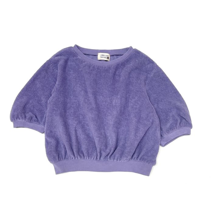 Sweatshirt mit kurzen Ärmeln aus Bio-Baumwolle | Violett- Produktbild Nr. 0