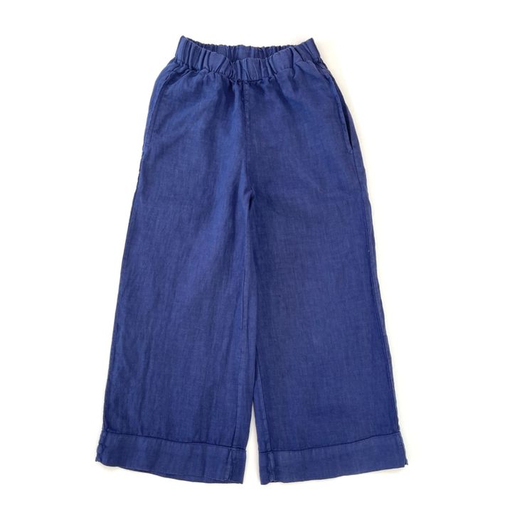 Straight Linen Trousers | Azul Noche- Imagen del producto n°0