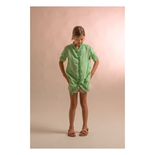 Abito Zoe in cotone organico | Verde