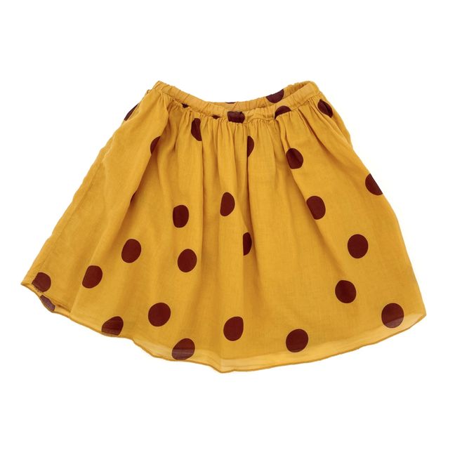 Organic Cotton Polka Dot Skirt | Mustard