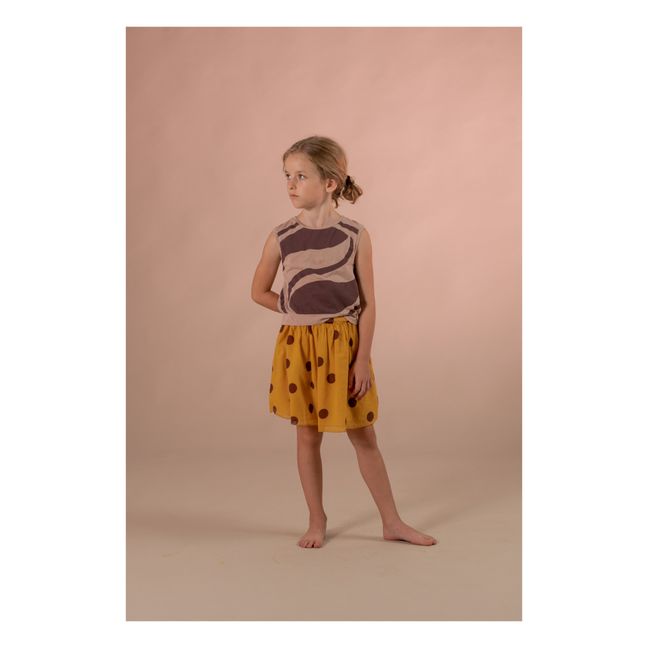 Jupe à Pois Coton Bio | Jaune moutarde
