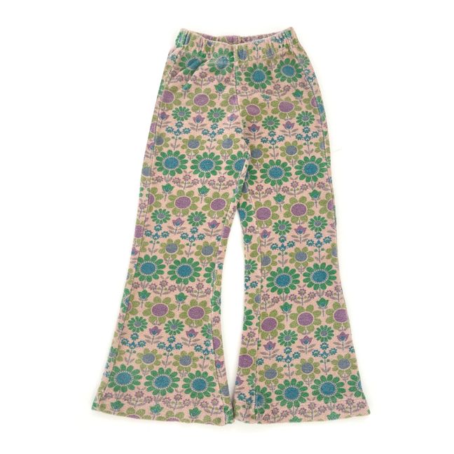 Pantalones acampanados de rizo de algodón ecológico | Beige