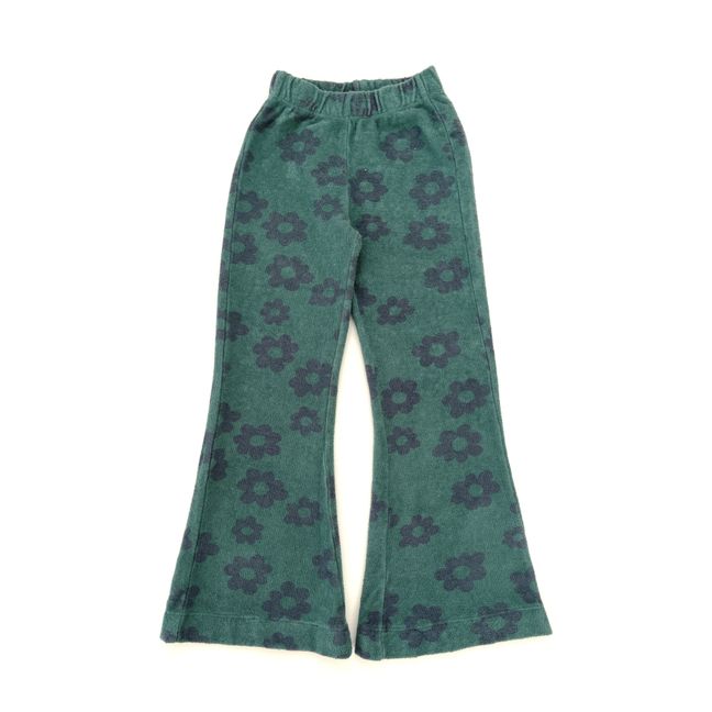 Pantalones acampanados de rizo de algodón ecológico | Azul
