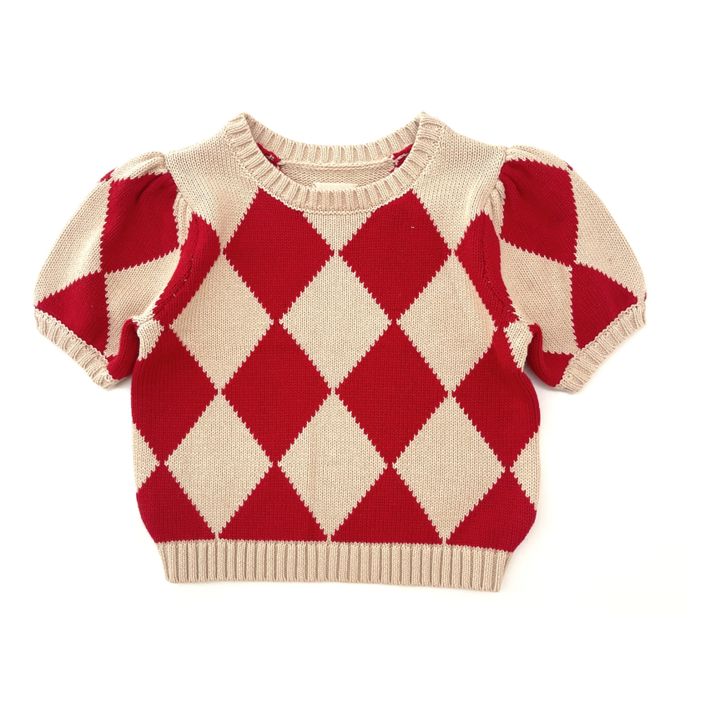Sweatshirt kurzärmelig Triangel | Rot- Produktbild Nr. 0