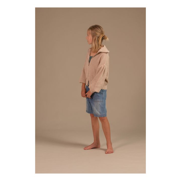 Zip-Up Cardigan | Seidenfarben- Produktbild Nr. 1