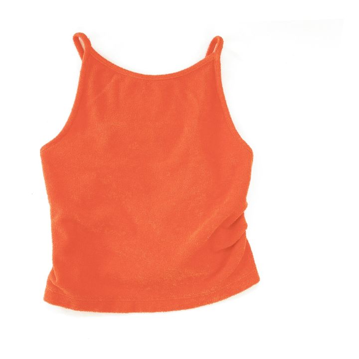 Organic Cotton Terry Cloth Top | Orange- Product image n°0