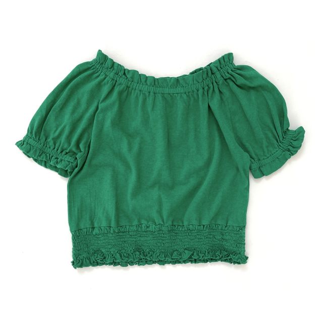 Strickbluse aus Bio-Baumwolle | Grün