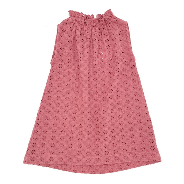 Besticktes Kleid aus Bio-Baumwolle | Violett- Produktbild Nr. 0