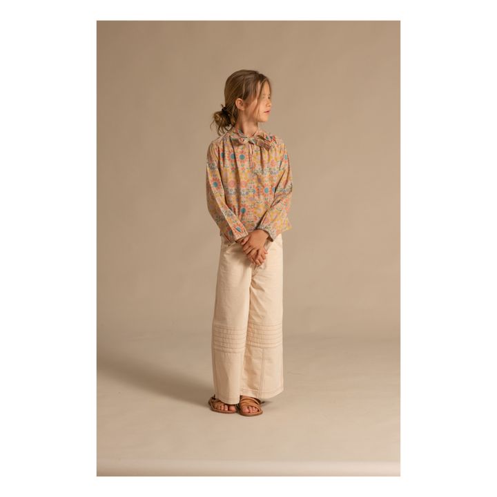 Blusa de algodón orgánico Bow | Naranja- Imagen del producto n°1