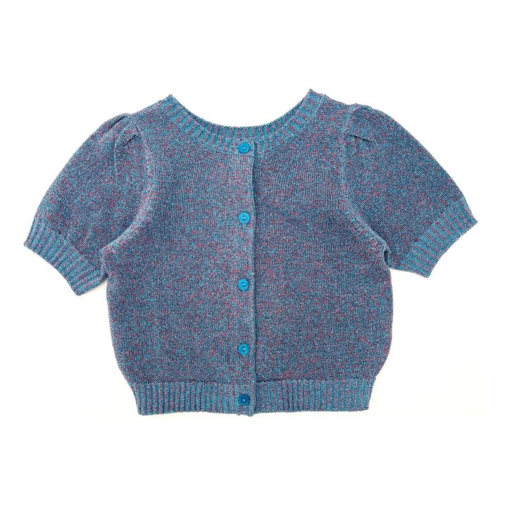 Strickjacke Lurex | Blau- Produktbild Nr. 0