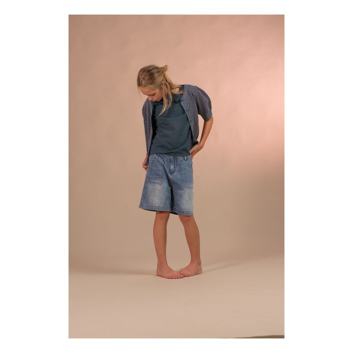 Strickjacke Lurex | Blau- Produktbild Nr. 1