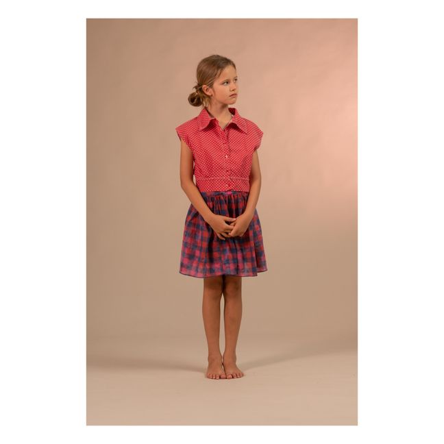 Camicetta Cropped in cotone riciclato | Rosso