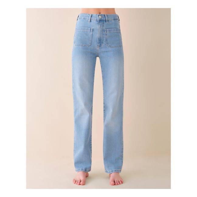 High-waisted Jeans | Azurina Blue