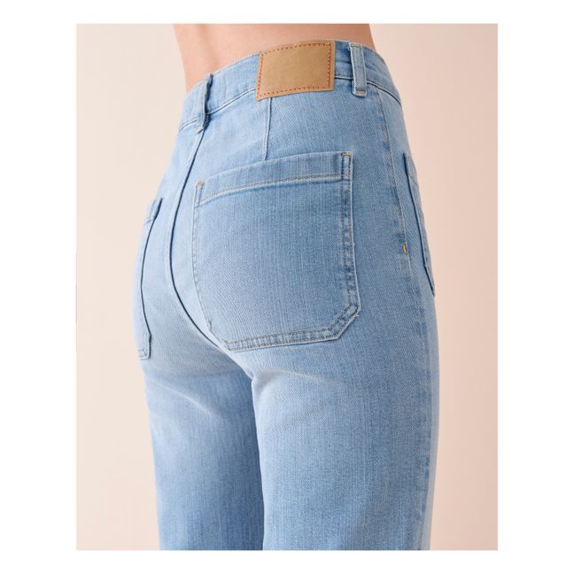 High-waisted Jeans | Azurina Blue